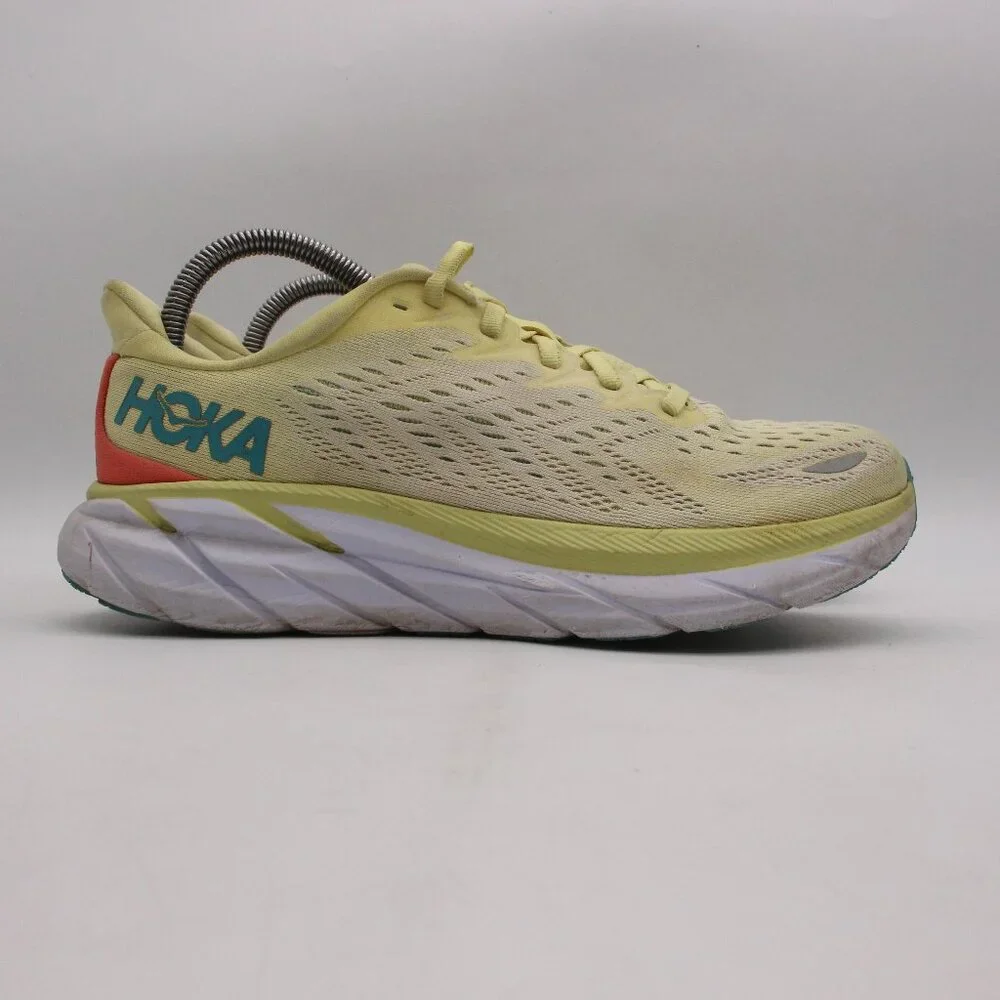 Hoka One One Clifton 8 Women's 8 B Yellow Running Shoes Sneakers 1119394 YPSC